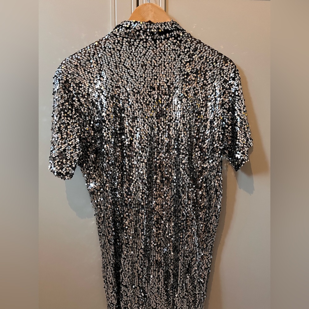 Sequin Cuban Collared Shirt - Picture 3 of 6